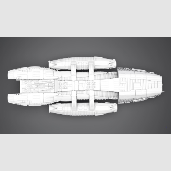 Battlestar Galactica Studio Scale Model With Lighting Kit Solo 3d Studio
