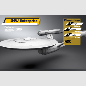 Star Trek Strange New worlds Enterprise  (with lighting kit)- custom made - Image 1