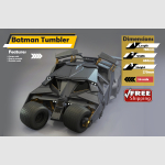 1/6 scale Batman: The Dark Knight Trilogy: Tumbler Batmobile - Image 1